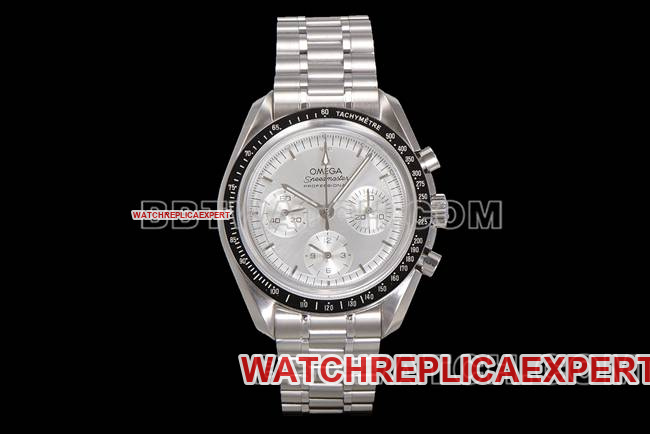 Top-quality replica watch N1 factory Omega Speedmaster Omega silver dial steel strap