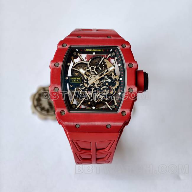 Super Clone Watch RM35-02 from Richard Mille UMI Factory with Red Case and Red Strap