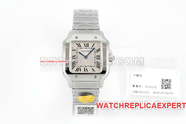 Best Replica Watches Cartier Santos Silver Dial Quartz Movement