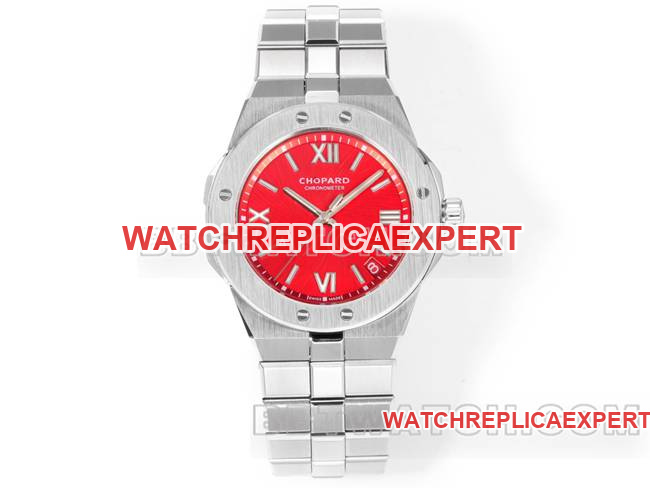 Chopard Alpine Eagle Cadran Rouge 41 mm Réplique 1:1 de la montre de GH Factory