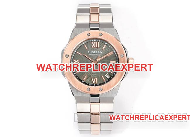 Best Replica Chopard Alpine Eagle 41mm Grey Dial Gold and Steel Bracelet from GH Factory