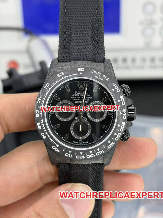 Best CollectWatch Rolex Daytona DIW Factory Black Dial Mechanical 4130 with Lightweight Carbon Fiber Case