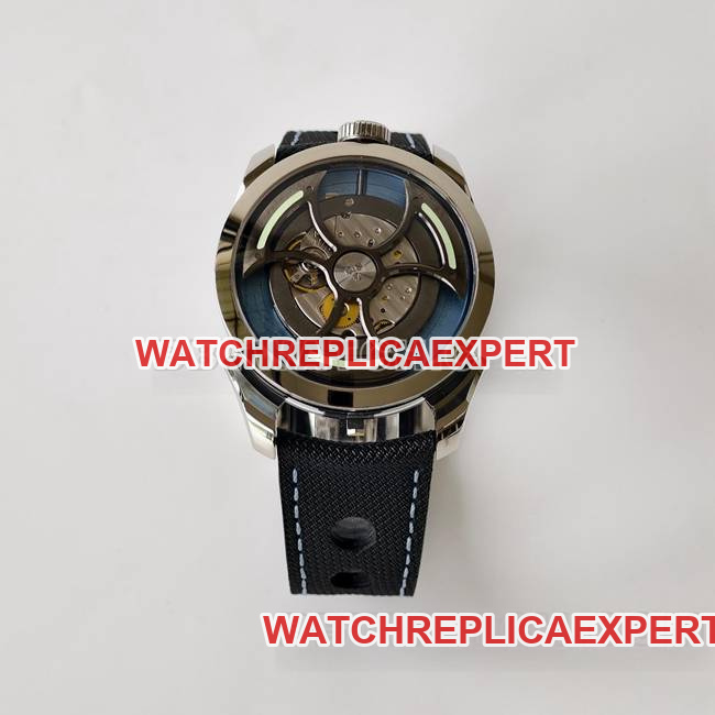 Super Clone Watch MB&F Blue Dial 42mm K1 Factory Mechanical Rubber Strap