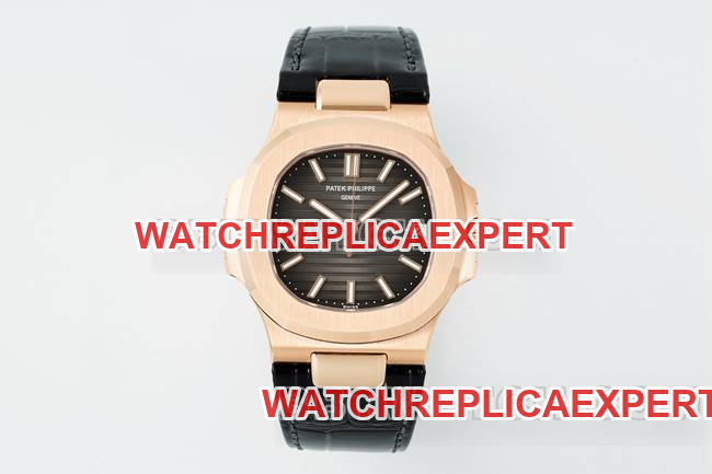Top-quality CollectPatek Philippe Nautilus DDF factory black dial leather bracelet 5711
