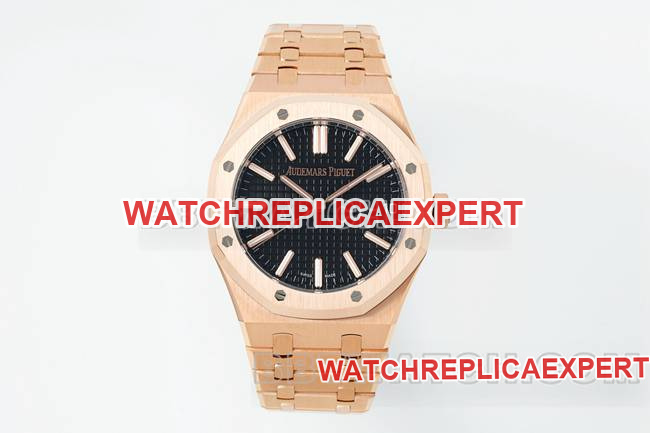 Super Clone Watch DDF Factory Audemars Piguet Royal Oak Black Dial Rose Gold 4302 Mechanical 15510 Dandong 4302 Integrated Movement