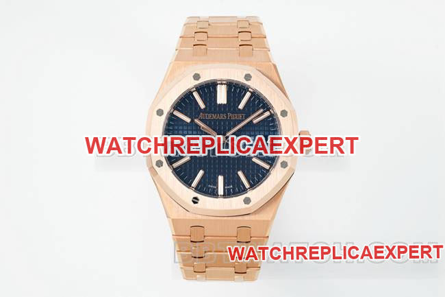 Audemars Piguet Royal Oak Blue Dial Rose Gold 4302 Mechanical 15510 DDF Factory Best Replica Watch