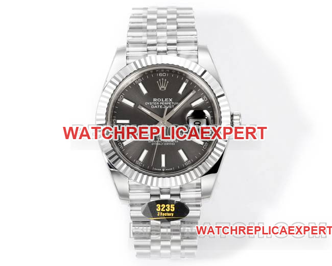 Rolex 41mm Datejust Gray Dial 3235 Mechanical Top CollectWatch JF Factory