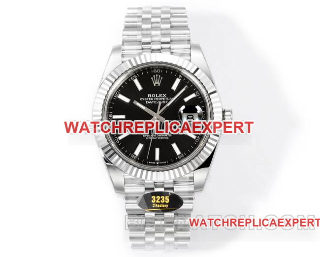 Original Factory CollectRolex Datejust 41mm Black Dial 3235 Mechanical JF Factory Super Clone Watch