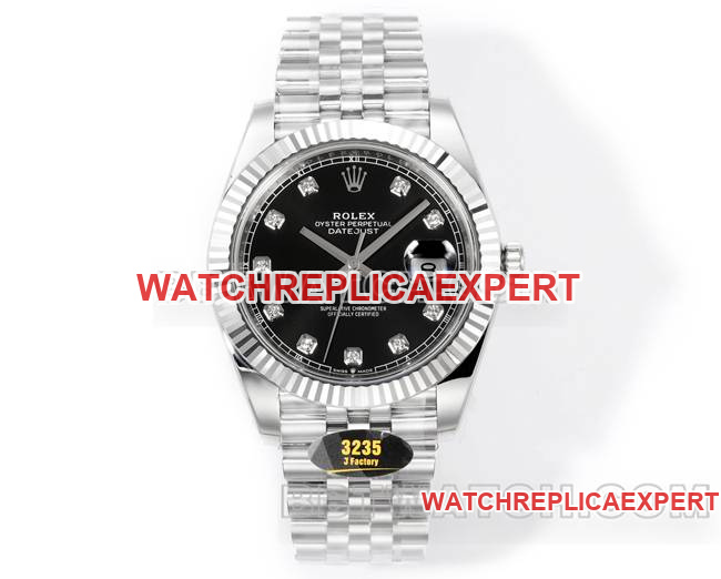 Original Factory CollectWatch Datejust Rolex JF Factory Black Dial 3235 Mechanical 41mm 904L Oyster Steel