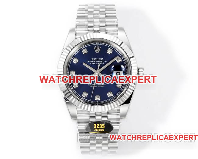 Best CollectWatches Log Rolex Datejust JF Factory 41mm Deep Blue Dial 3235 Mechanical Watch