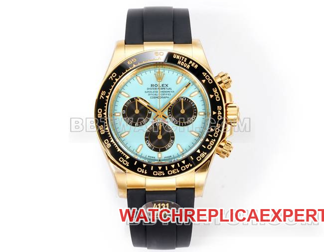 Rolex Daytona JF Factory Super Clone with Ice Blue Dial, Yellow Gold 4131, and 904L Steel Case