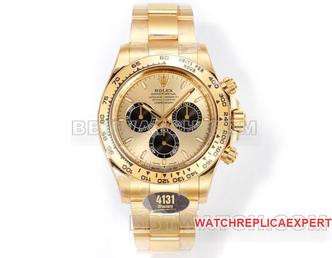 Top-quality CollectRolex JF Factory Daytona gold plate yellow gold case 4131 mechanical steel bracelet