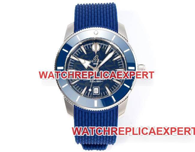 Breitling Superocean Culture BLS Factory Top CollectBlue Dial Rubber Bracelet Watch