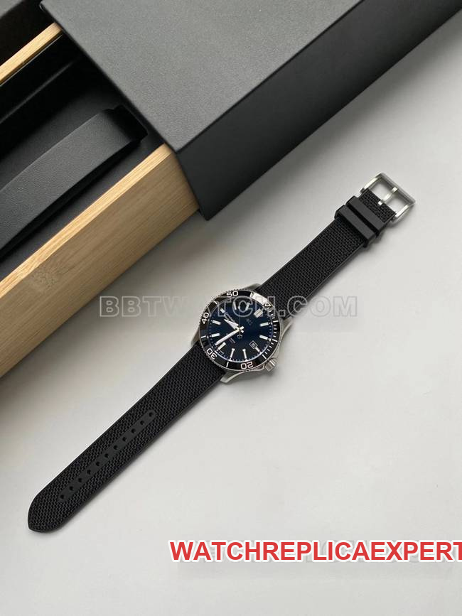 Christopher Ward 42mm Black Dial Rubber Bracelet Super Clone Watch, 600 Meters Water Resistance, SW200 Mechanical Movement