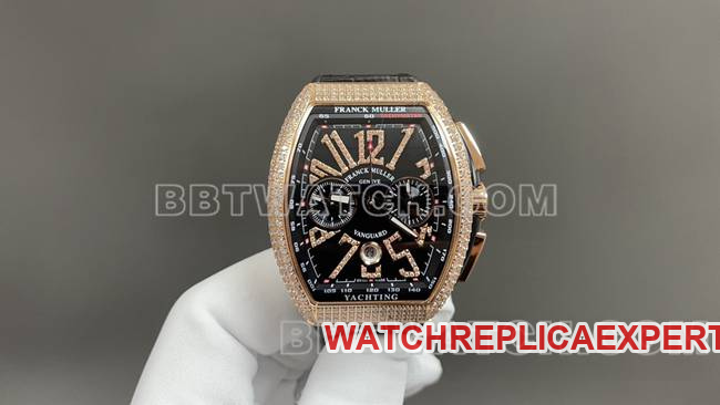 ABF factory Frank Muller top-tier Collectwatch V45black dial gold diamond case leather strapbracelet
