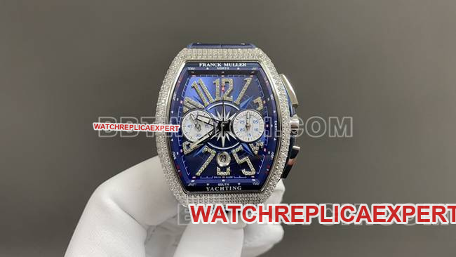 ABF factory Frank Muller top-tier Collectwatch V45blue dial diamond case leather bracelet