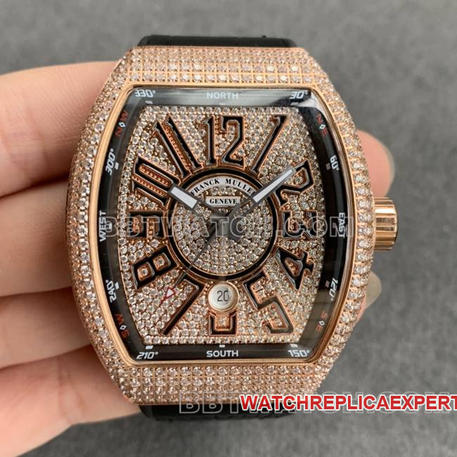ABF factory Frank Muller top-tier Collectwatch V45 diamond plate gold diamond shell leather bracelet