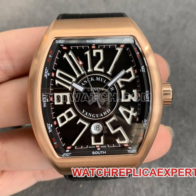 Frank Muller ABF factory top-tier Collectwatch V45black dial gold case leather bracelet