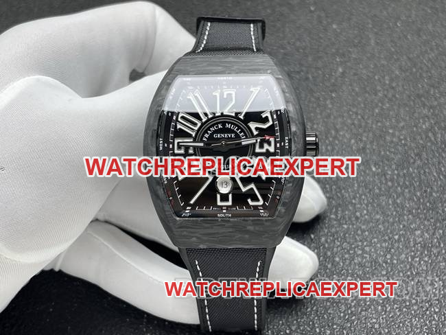 Franck Muller ABF Factory Best CollectWatch V45 Black Dial Black Case Leather Strap V45