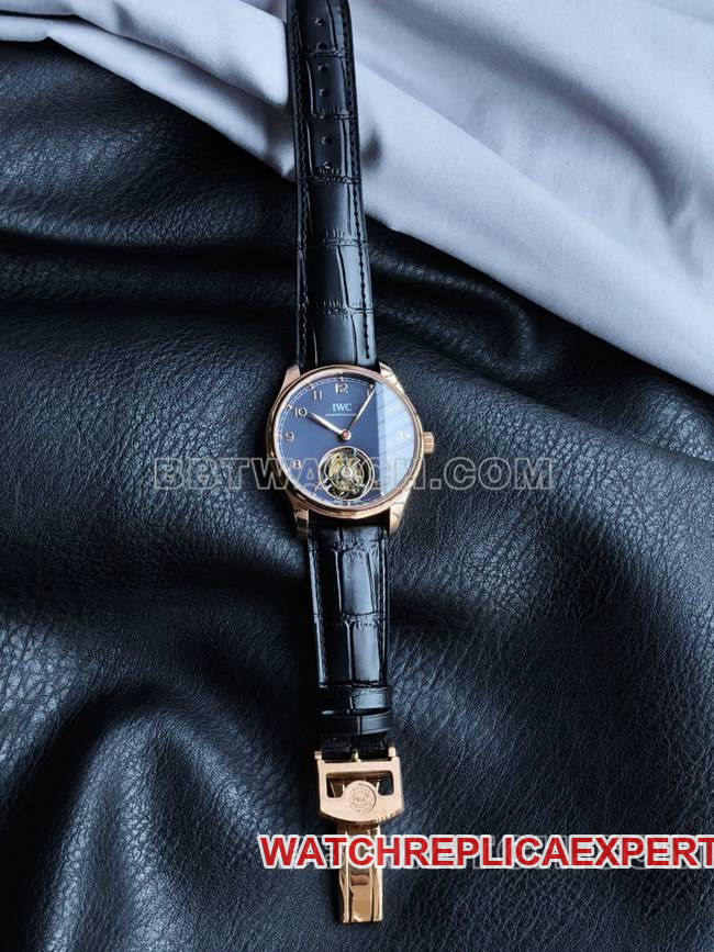 IWC Portugieser Rose Gold Blue Dial Tourbillon 42mm TUR Factory CollectWatch