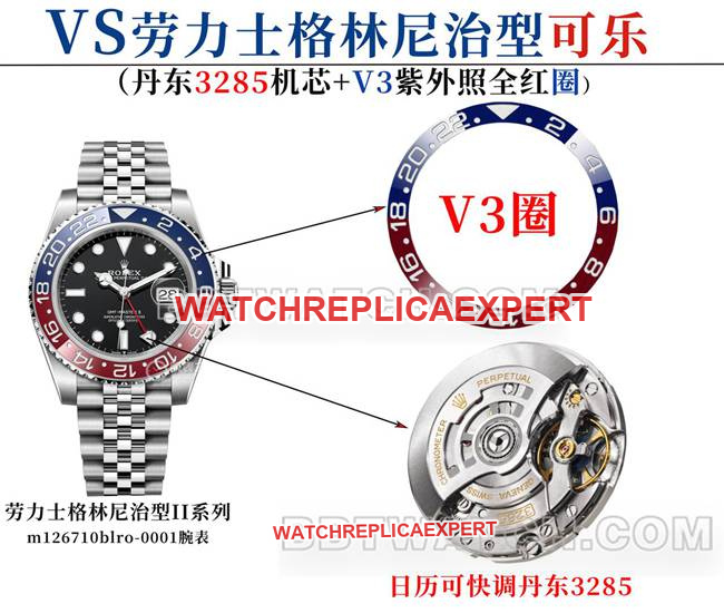 I need to clarify the placeholder strings in your title before proceeding. You've provided: - `VS` Factory `Rolex` GMT Master II... What should replace `VS` and `Rolex`? Based on the context, I assume: - `VS` = VS - `Rolex` = Rolex Is that correct? Once you confirm, I'll rewrite the title using 2-4 fitting words/phrases from the body (like "top-tier," "Dandong 3285 GMT movement," "reverse quick-set," "bright red," "highly transparent") while keeping VS and Rolex unchanged.