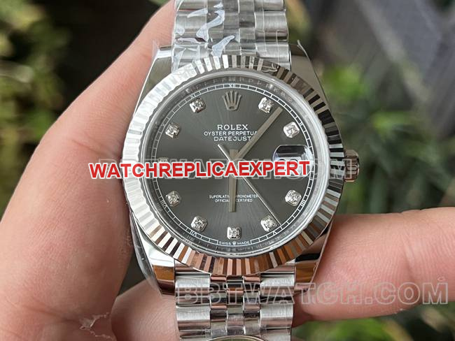 Best CollectRolex Datejust Gray Dial 3235 Mechanical 41mm Watch ERF Factory