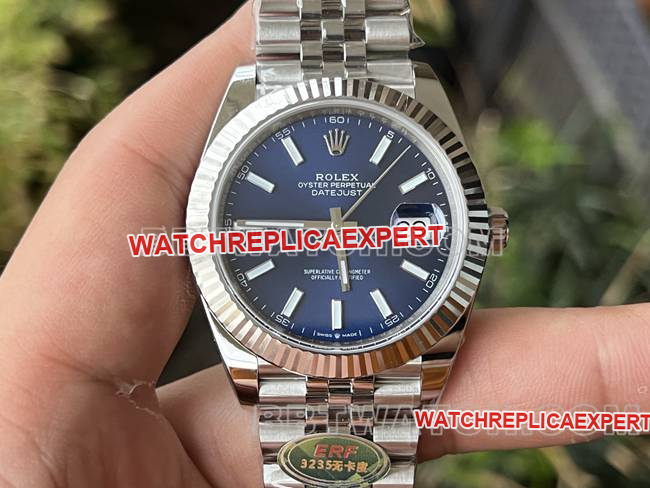 Rolex Datejust 41mm Blue Dial 3235 Mechanical Best CollectWatch from ERF Factory