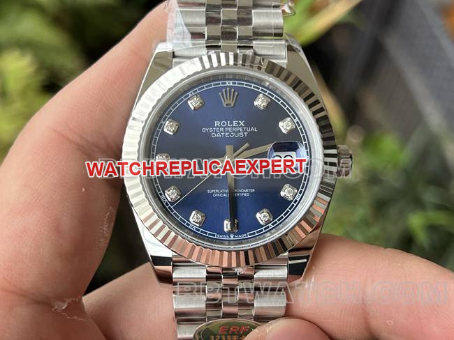 Top-quality CollectRolex 41mm Datejust blue dial 3235 mechanical from ERF factory