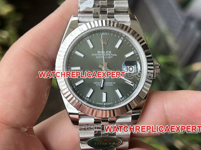 Best CollectRolex Datejust Green Dial 41mm 3235 Mechanical from ERF Factory