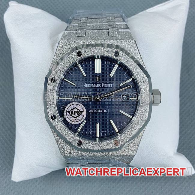Royal Oak APS Factory 15410 Blue Dial Frost Gold 41mm Audemars Piguet CollectWatch