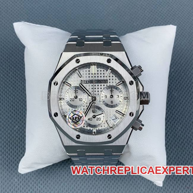 Super Clone Audemars Piguet Audemars Piguet Royal Oak APS Factory 41mm 41mm Silver Dial 26240 Grande Tapisserie