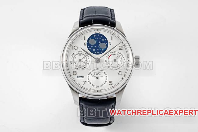 IWC Portuguese APS Factory Perpetual Calendar White Dial Black Bracelet, Full-Function Crown-Controlled OEM Build