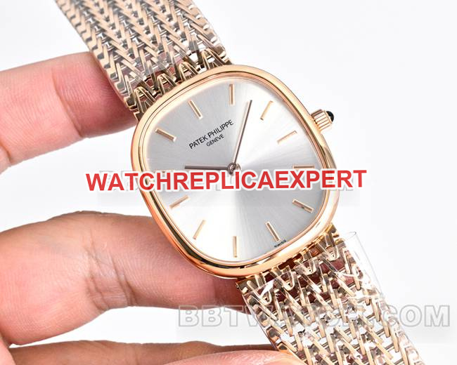 Patek Philippe GOLDEN ELLIPSE Original Factory CollectSilver Dial Rose Gold 5738 Ultra-Thin 6.2mm