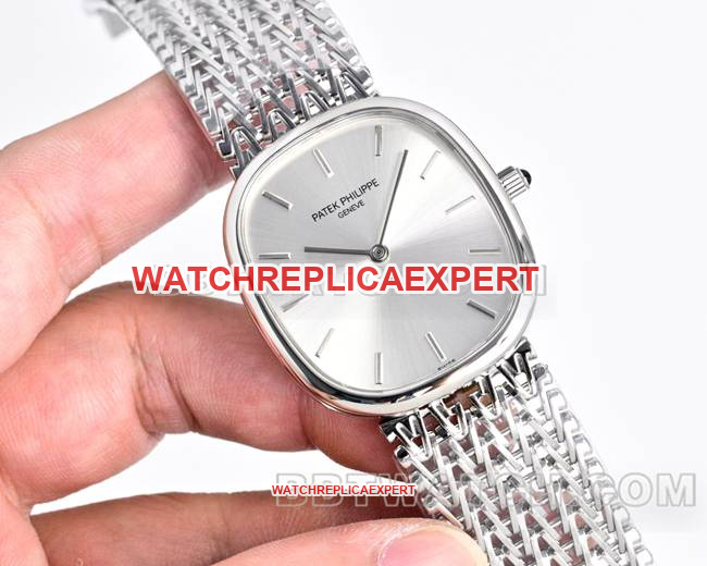 Patek Philippe GOLDEN ELLIPSE 5738 Silver Dial 6.2mm Thin Stainless Steel Watch