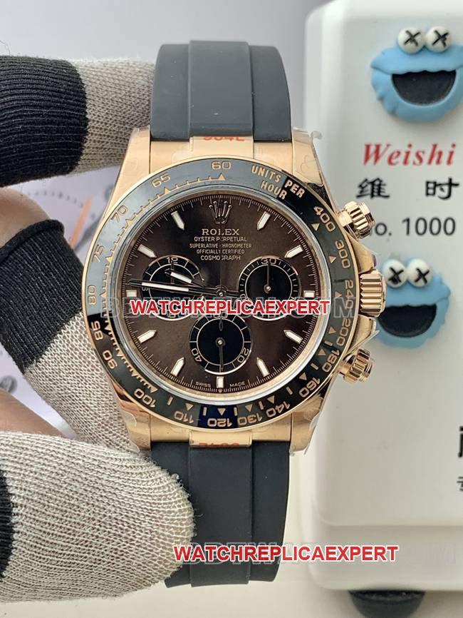 Rolex Daytona QF Factory Original Factory CollectWatch, Coffee-Colored Dial, 18k Rose Gold 4131 Mechanical