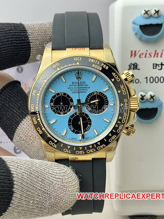 Rolex Daytona Blue Dial Yellow Gold 4131 Mechanical QF Factory Collectwith 904L Stainless Steel Case