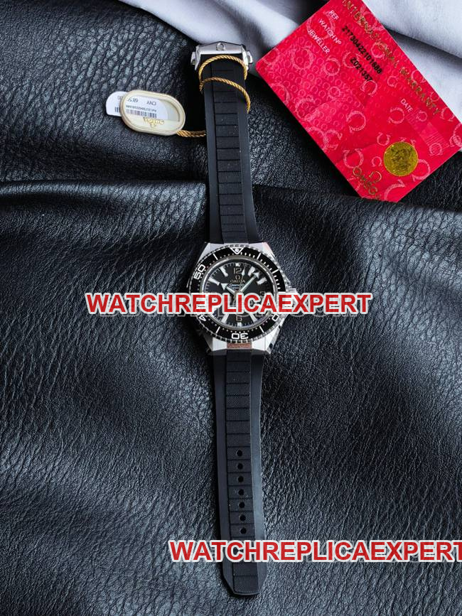 VS Omega Seamaster 600m Esfera negra Bisel negro Correa de caucho Reloj súper clonado Reloj réplica superior de fábrica