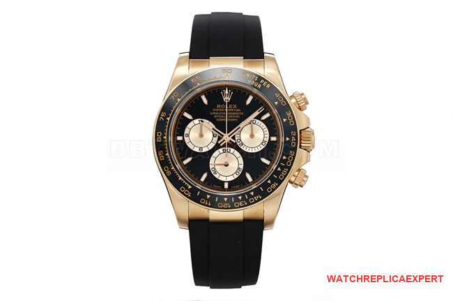 ZF Factory Rolex Daytona Collectwith Rose Gold Case, Black Dial and Reliable 4131 Movement, 41mm Diameter