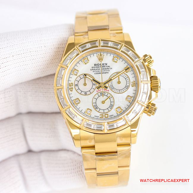 Top-quality CollectDaytona PPM factory Rolex white mother-of-pearl dial 4130 mechanical movement