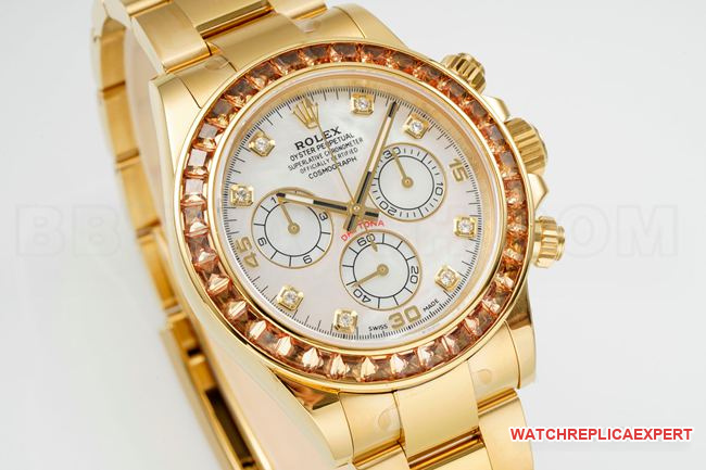 1:1replica watch RolexPPM factory Daytona mother-of-pearl moissanite diamond bezelfront live photo