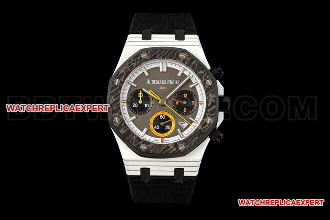 Premium DiW Factory Audemars Piguet Audemars Piguet Royal Oak Brown Dial Chronograph with Carbon Fiber Case