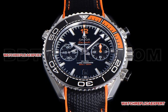 N1 Factory Omega Seamaster 600m Esfera de cerámica negra con correa de caucho esmaltada al fuego
