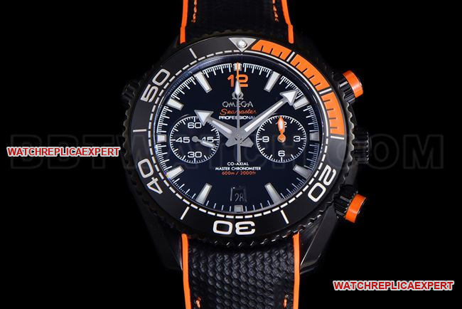 Mejor réplica de reloj Seamaster N1 Factory Omega 600m esfera negra correa de caucho