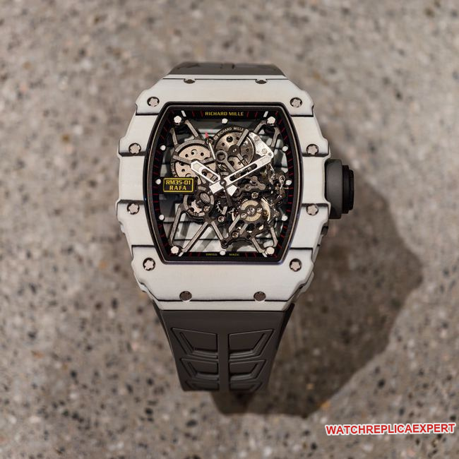 Richard Mille RM35-01 Super Clone Watch Skeleton Dial with Matte Silk Texture