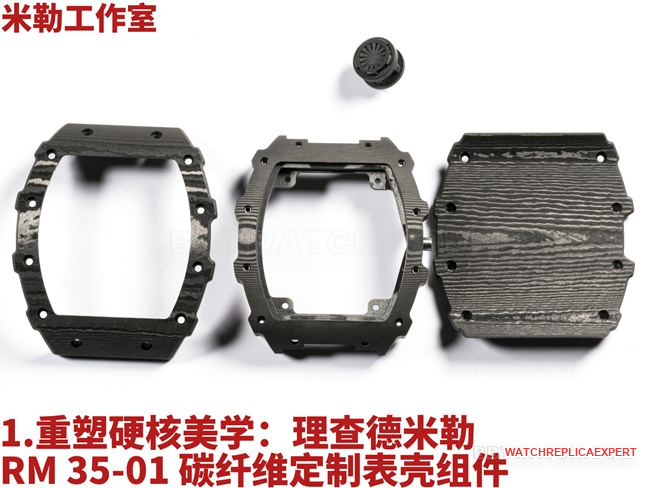 Richard Mille RM35-01 high-transparency glass skeleton dial top replica watch versus authentic comparison