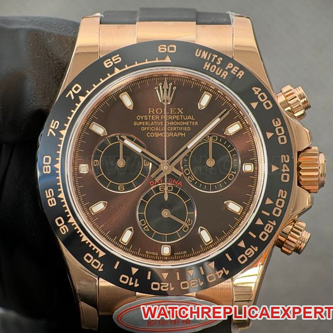Best CollectRolex CBD Factory Daytona Rolex Rose Gold Chocolate Dial 4130 40mm Chronograph