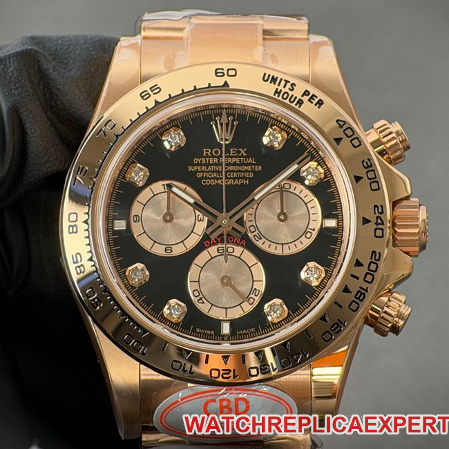 Best CollectWatch Rolex CBD Factory Daytona 40mm Rose Gold Case Black Dial 4130