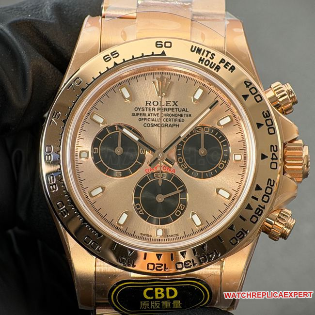Rolex CBD Factory Daytona Original Factory CollectWatch in Rose Gold Case and Plate 4130