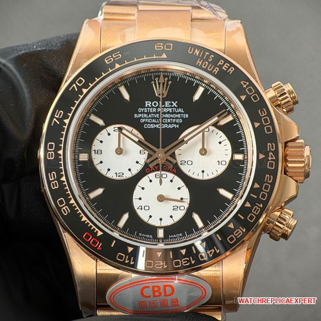 Rolex Daytona CBD Factory Premium CollectRolex Rose Gold Leman Black Dial 4132