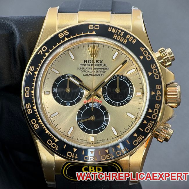 Rolex Daytona 4131 Top-Quality CollectWatch from CBD Factory with Gold Case and Gold Dial